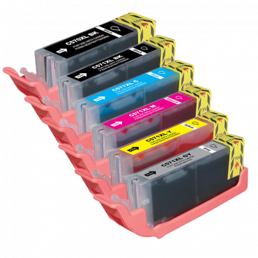 Compatible PGI570/ CLI 571 High Capacity Cartridges Combo Pack - 6 Cartridges