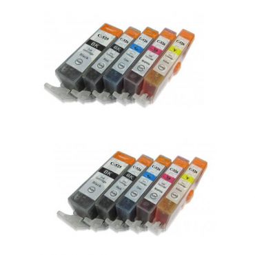 Compatible x-PGI525-526BKCMY -10 High Capacity Cartridges Combo Pack