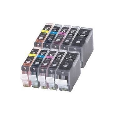 Compatible CLI-5BK-8BKCMY - 10 High Capacity Cartridges Combo Pack