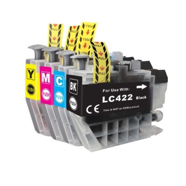 Compatible LC 422 High Capacity Cartridges Combo Pack - 4 Cartridges 