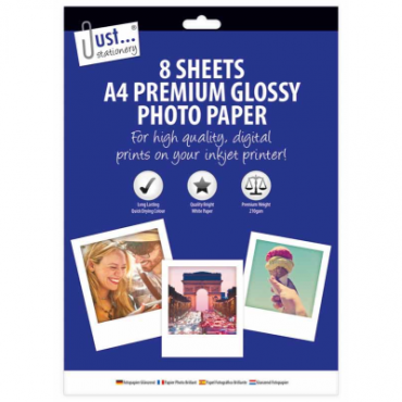 Premium A4 Photo Paper - 3 Packs x 8 Sheets