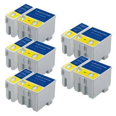 Compatible T051 & T052 High Capacity Printer Cartridges Combo Pack - 10 Cartridges 